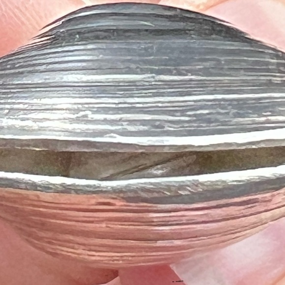 Mexican Sterling Silver Open Clam Shell Pendant - Picture 7 of 12